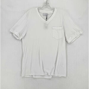 Cosabella Mens White V Neck Short Sleeve Casual Pajama Shirt Sz L NEW